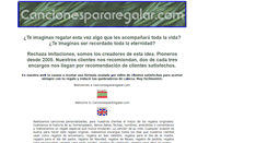 Desktop Screenshot of cancionespararegalar.com