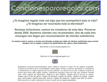 Tablet Screenshot of cancionespararegalar.com